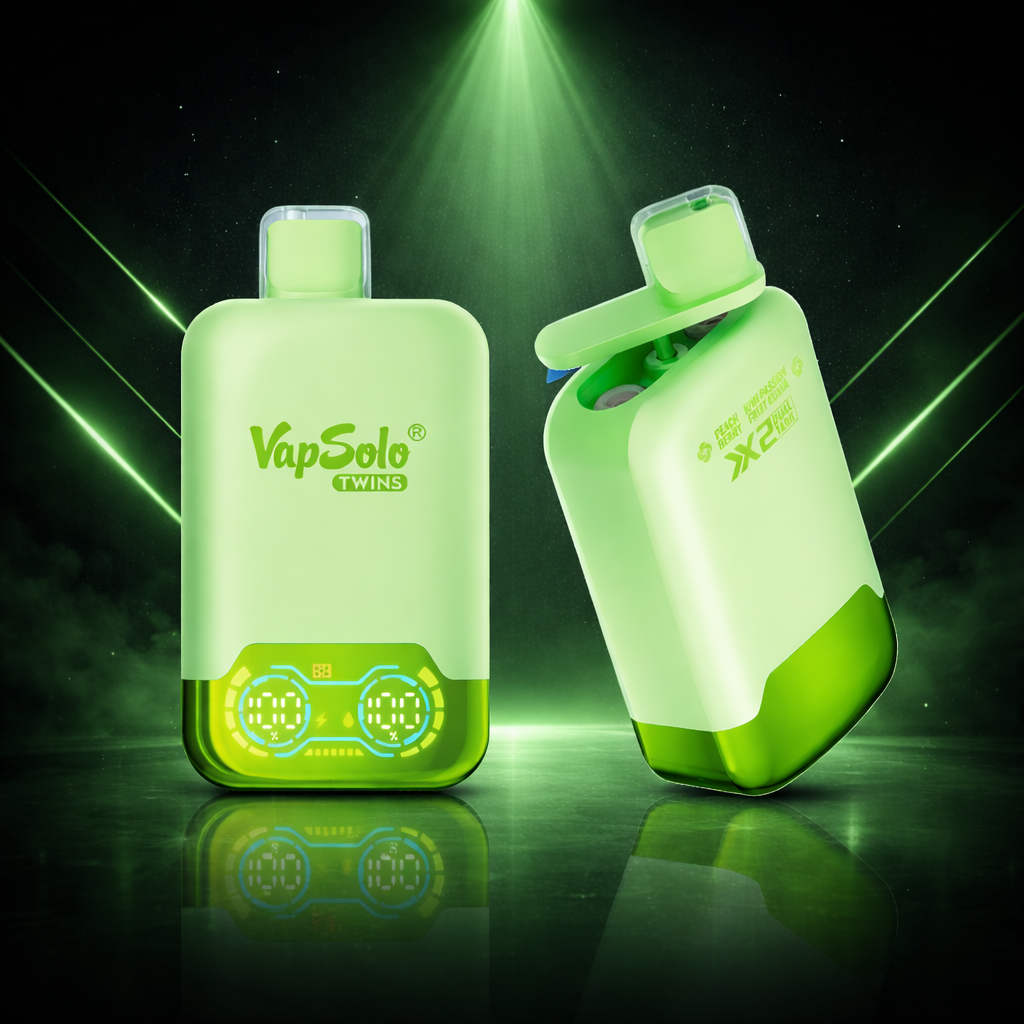 VapSolo Twins 20K Peach Berry Kiwi Passion Fruit Guava – vaper desechable muchas caladas con sabores vaper exóticos