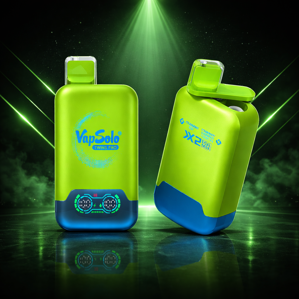 VapSolo Twins Pro 50K Strawberry Kiwi Raspberry Cherry Ice – vaper con nicotina y muchas caladas, sabores vaper frutales
