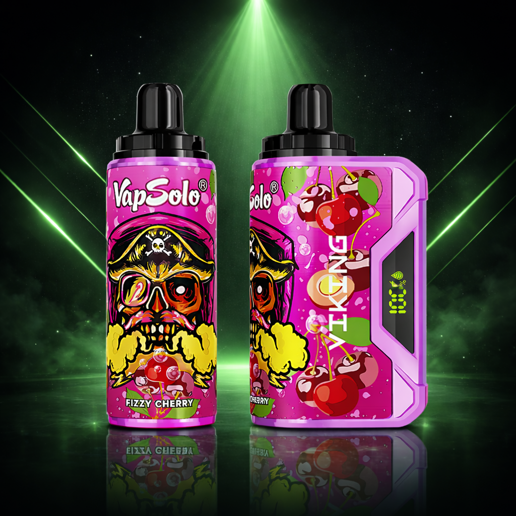 VapSolo Viking 12K Fizzy Cherry – vaper desechable con muchas caladas y sabores vaper de cereza efervescente