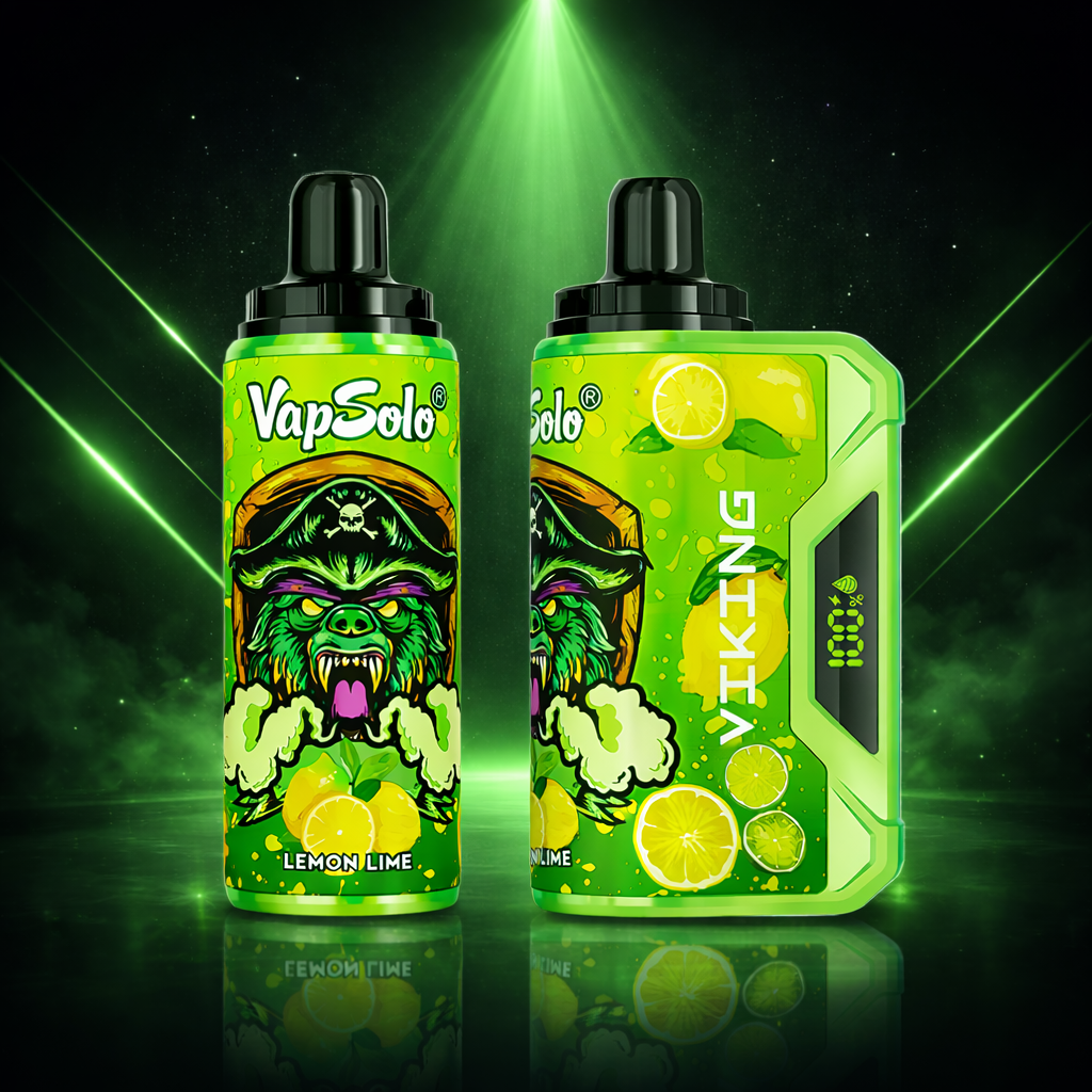 VapSolo Viking 12K Lemon Lime – cigarrillo electrónico desechable 12000 caladas, vaper con nicotina sabor limón y lima